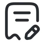 Receipt Edit SVG Icon